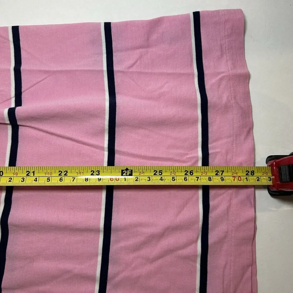 Ralph Lauren Rugby Men's XL Pink Striped Cotton Short Sleeve Pocket Polo